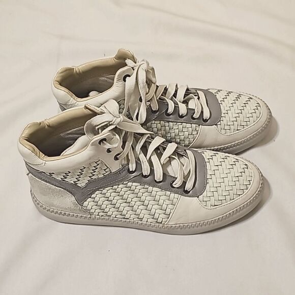 DIESEL S-Spaark Mid Leather Sneakers Ice size 9 - Picture 1 of 8